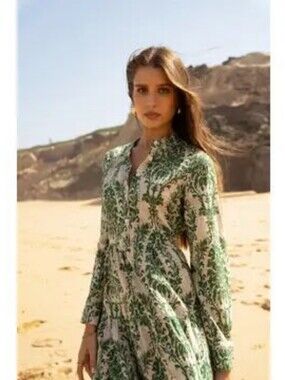 Choklate Paris Marbella Green Damask Dress